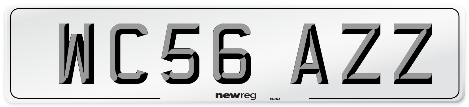 WC56 AZZ Number Plate from New Reg
